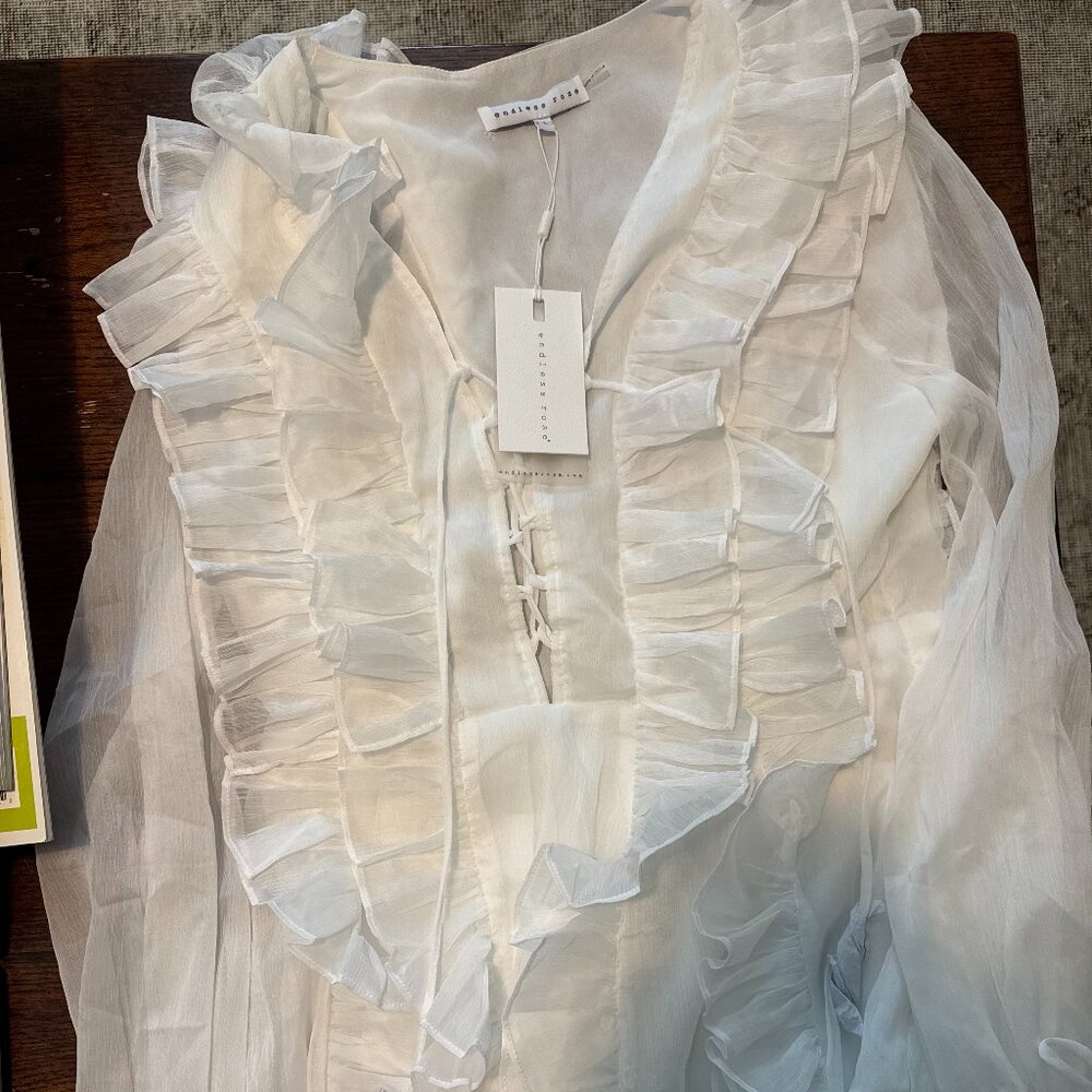 Endless Rose White Chiffon Dress